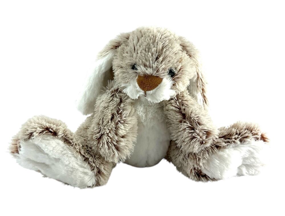 Melissa & Doug Burrow Bunny Plush 8” Stuffed Animal Rabbit Tan White #7674